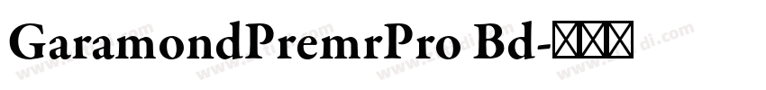 GaramondPremrPro Bd字体转换